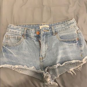 Light colored jean shorts